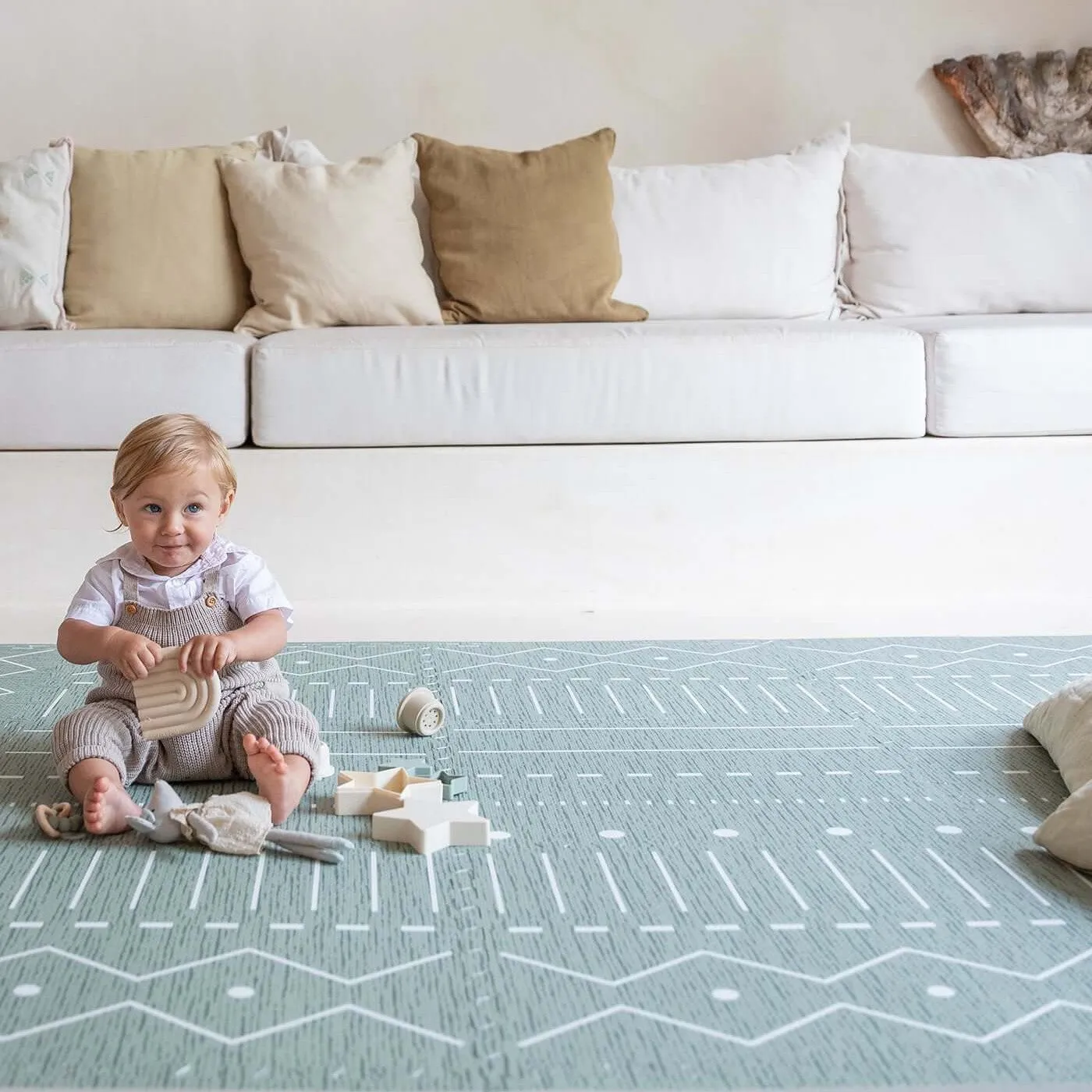 Toddlekind Premium Foam Playmats | Berber - Moss