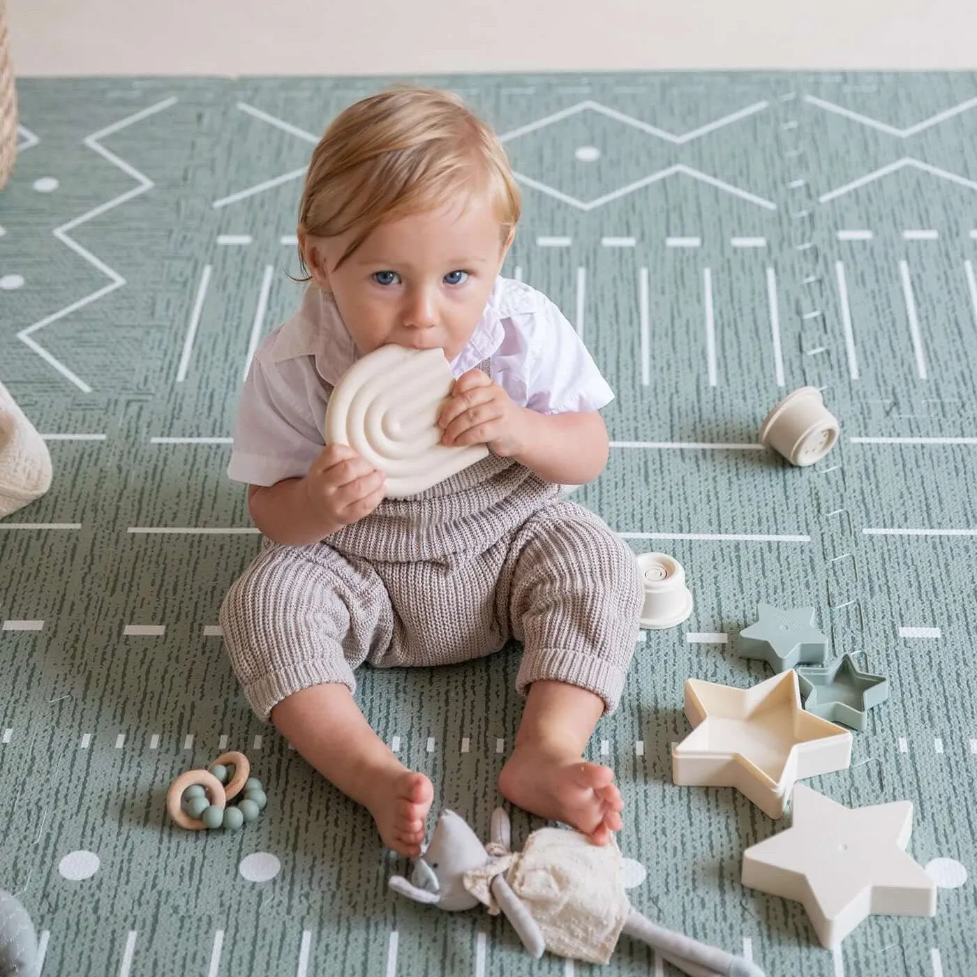 Toddlekind Premium Foam Playmats | Berber - Moss