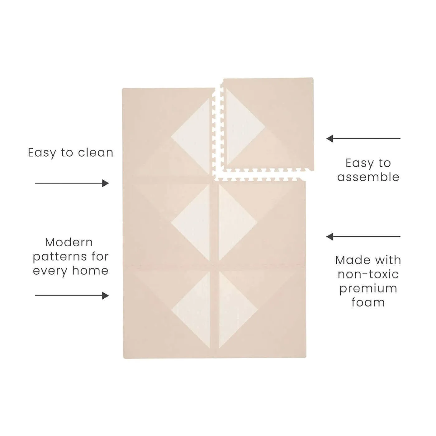 Toddlekind Premium Foam Playmats | Kyte - Mocha