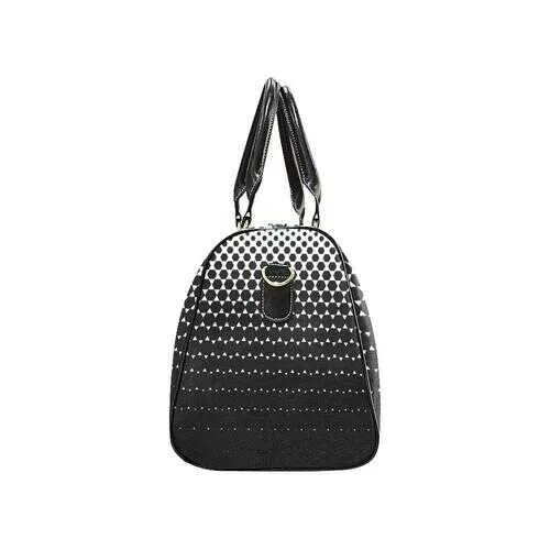 Travel Bags, Black And White Gradient Style Adjustable Black Handle Zip Close Bag