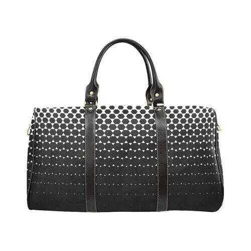 Travel Bags, Black And White Gradient Style Adjustable Black Handle Zip Close Bag