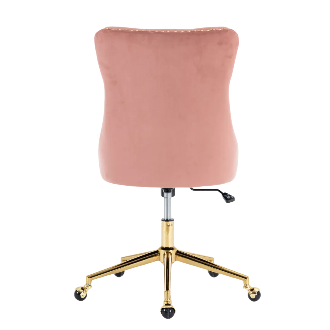 Velvet Home Office Chair- Pink