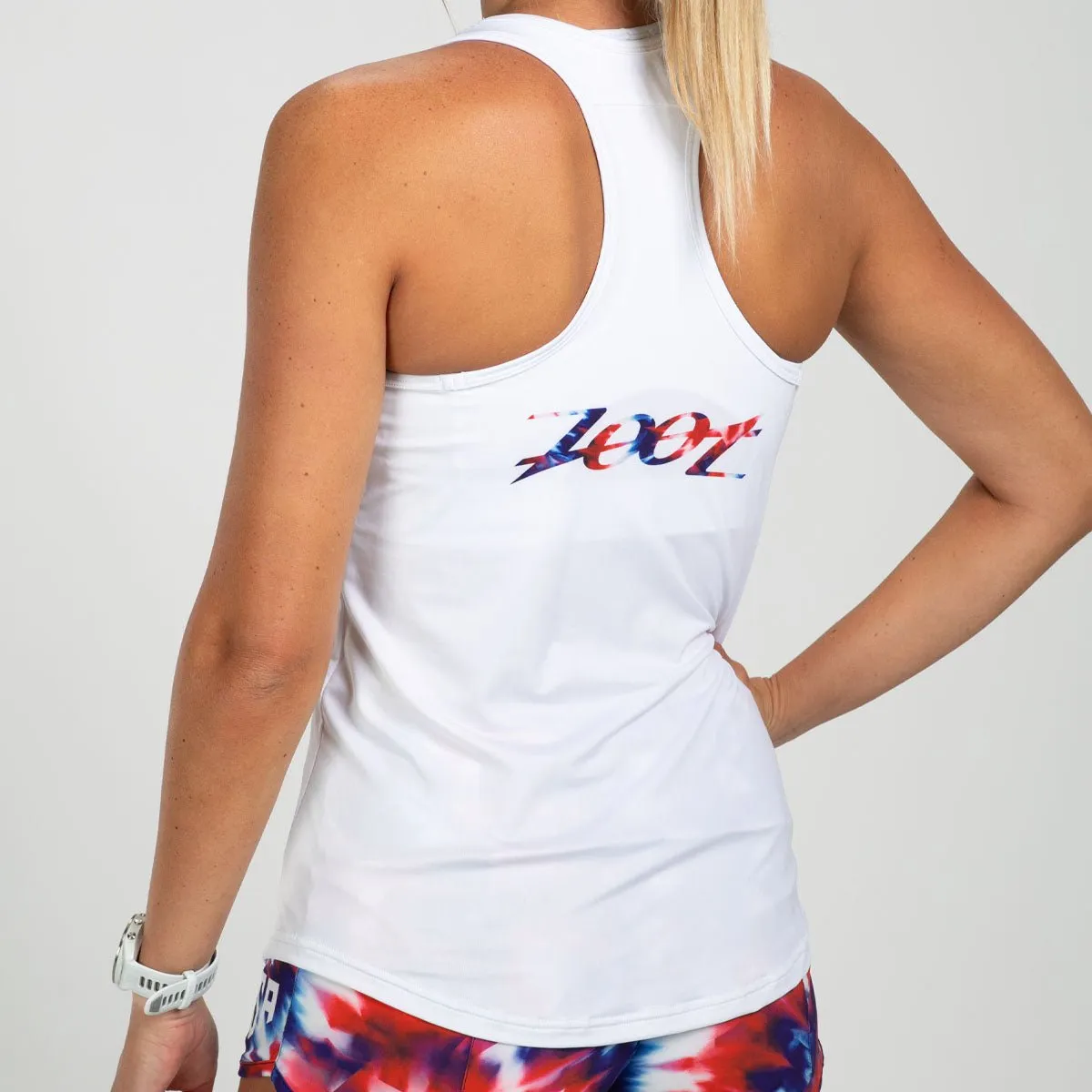 Women's Ltd Run Singlet - Freedom White